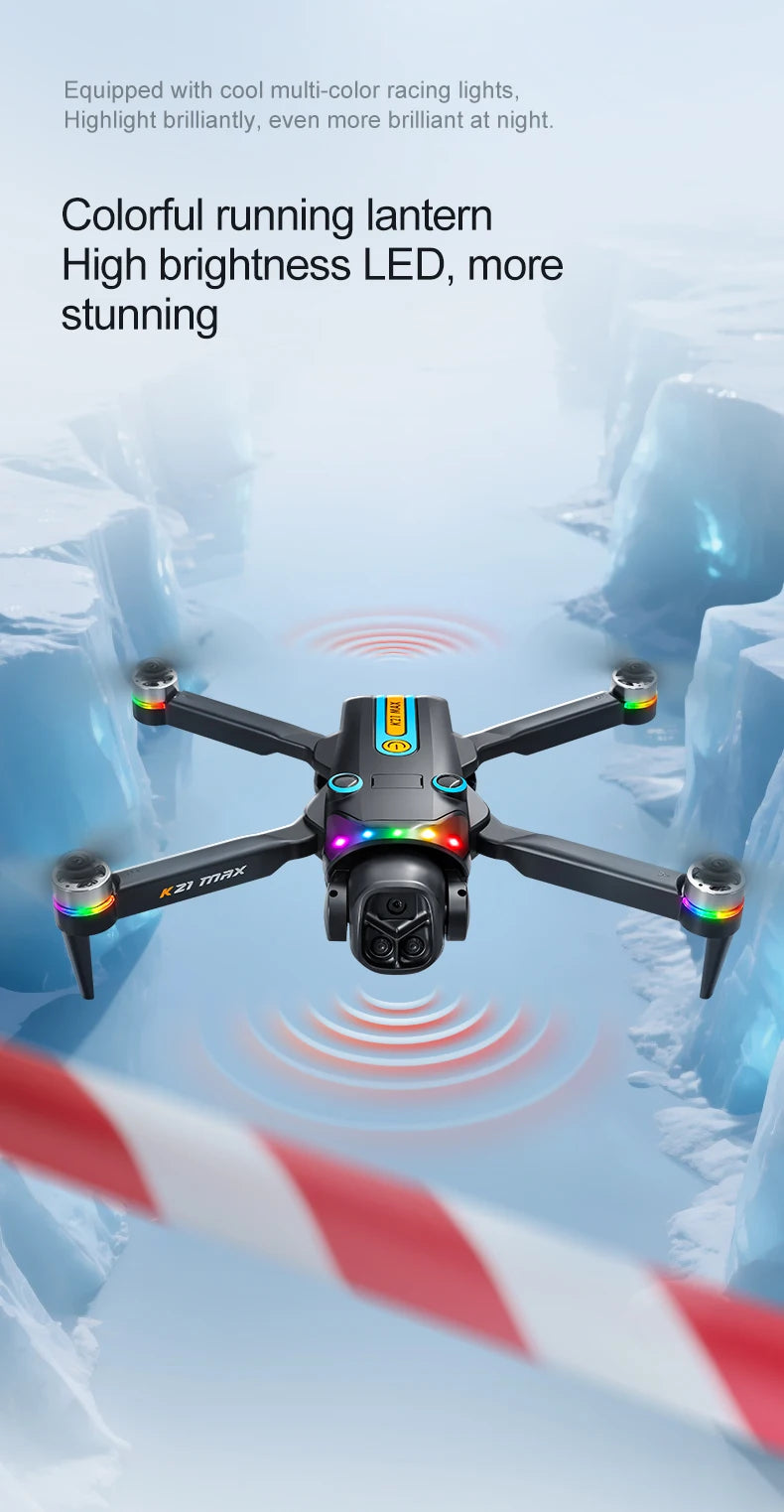 ZNLYRION Brushless Motor Foldable RC Drone With Dual Camera