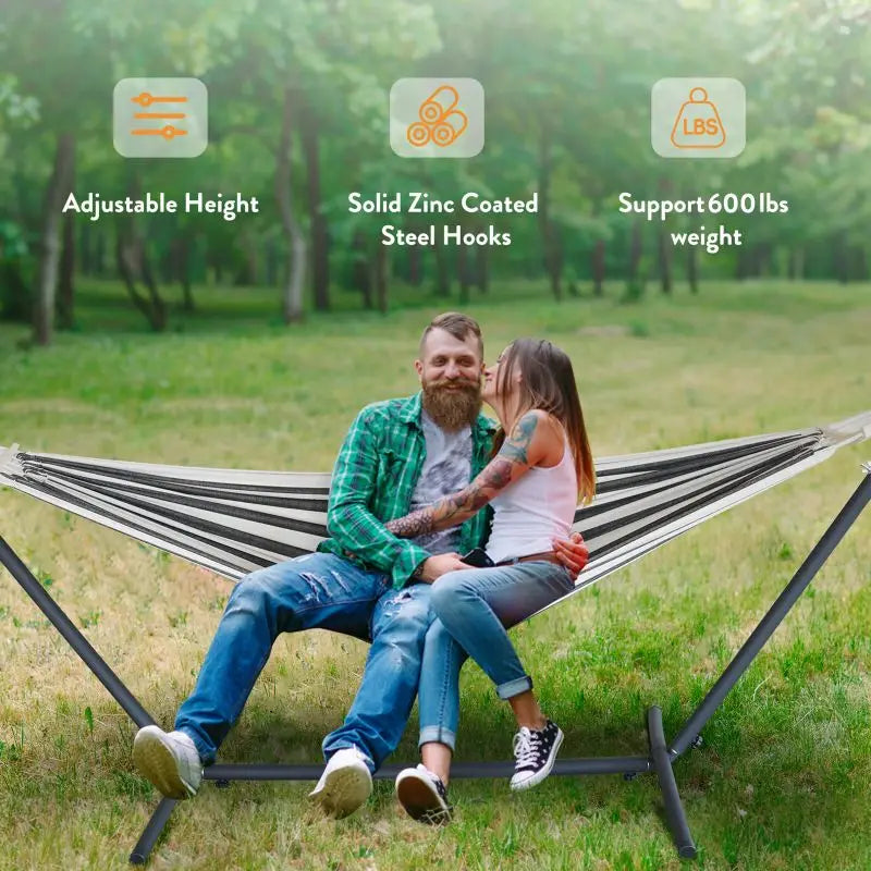 Gyroor Adjustable Hammock with Stand – 600 lb Capacity