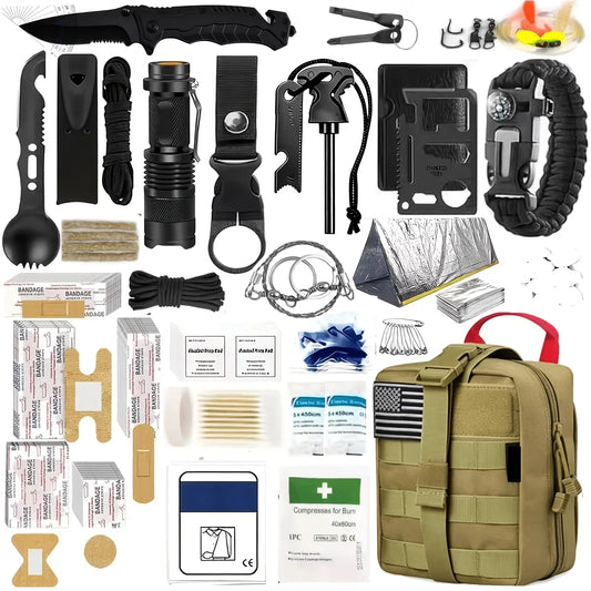 258-Piece Survival And Outdoor Gear Set With Fire Starters