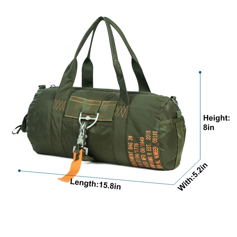 LQARMY Tactical Parachute Duffle Bag 1000D Nylon Outdoor Travel Gear