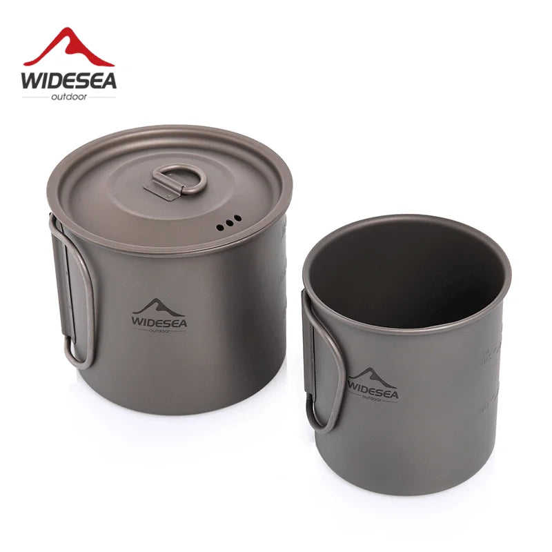Widesea Titanium Camping Mug for Outdoor Travel and Hiking