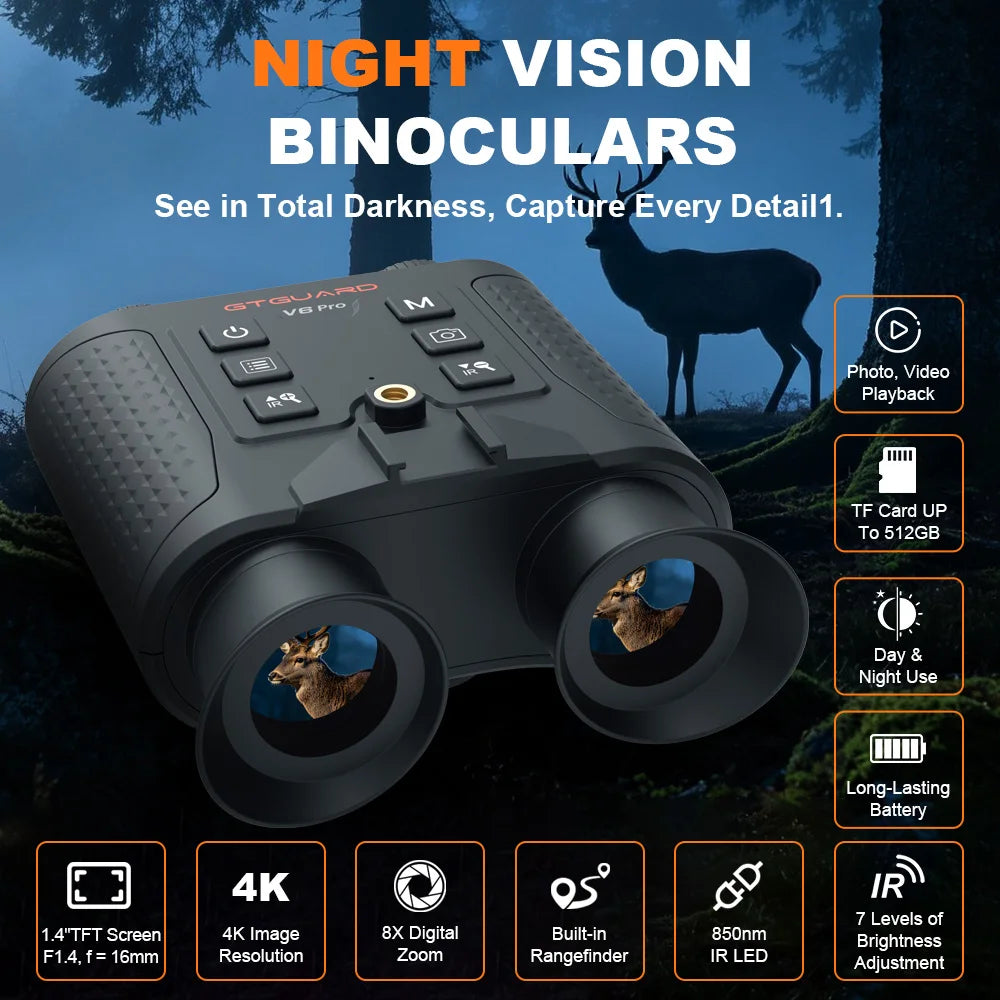 GTMEDIA V6 Pro Digital Night Vision Binoculars With Laser Function