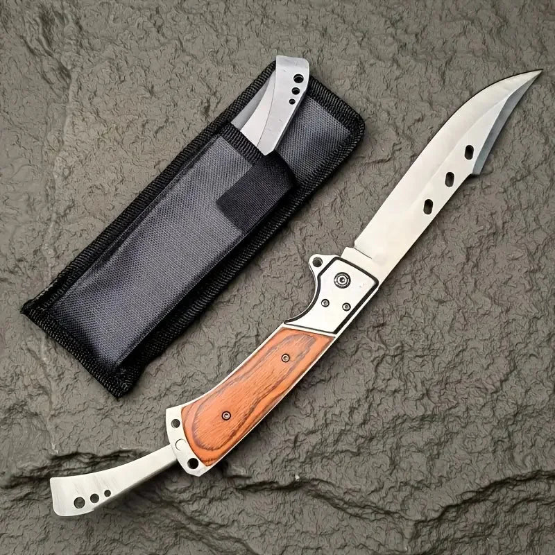 Doom Blade Swallowtail Outdoor Folding Knife With Nylon Sheath
