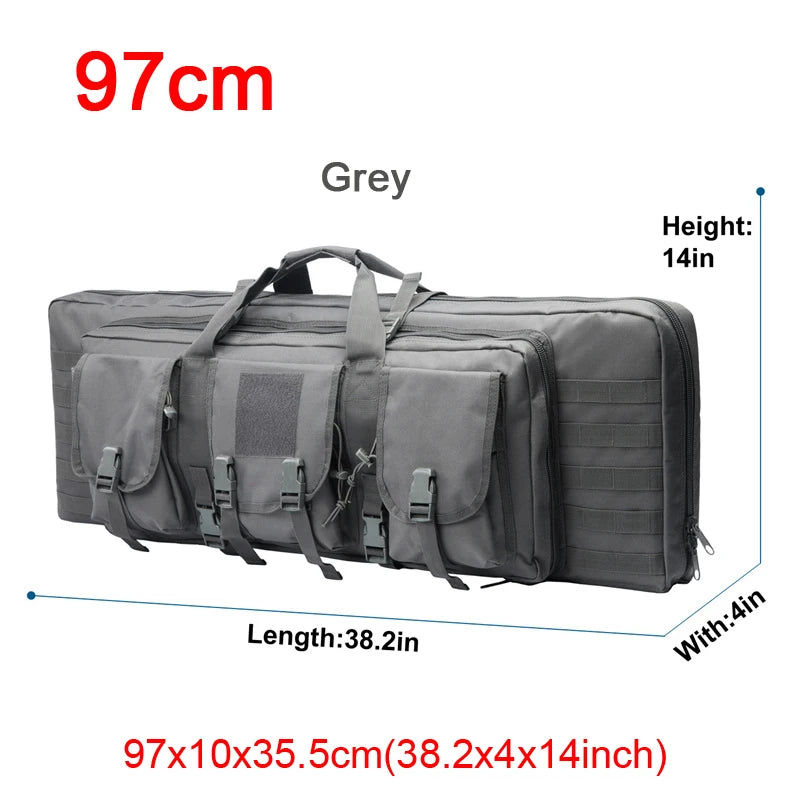LQARMY Tactical Double Rifle Case Molle Gun Bag Airsoft