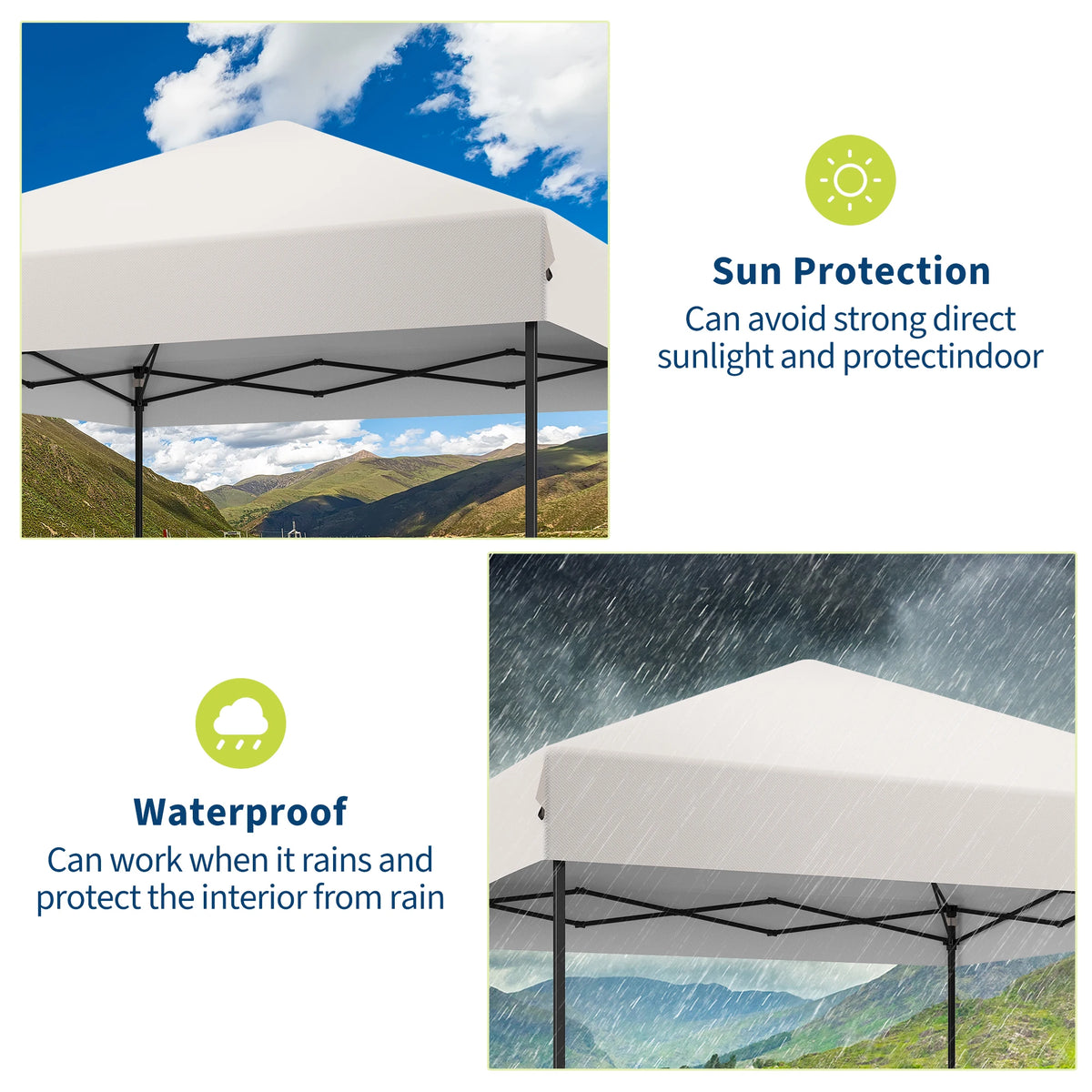 Himiss Heavy Duty Pop Up Canopy Tent Outdoor Gazebo