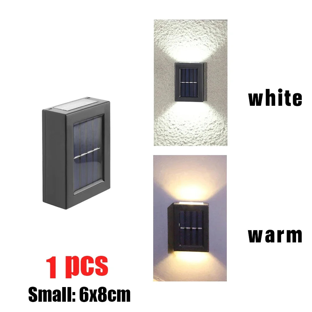 AlliLit Waterproof Solar LED Wall Light For Outdoor Garden