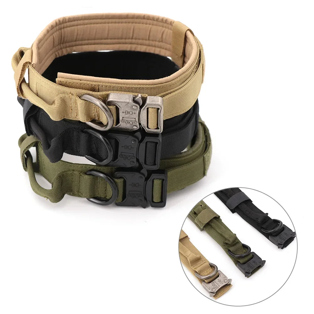 Adjustable Dog Training Collar and Leash Set Tactical