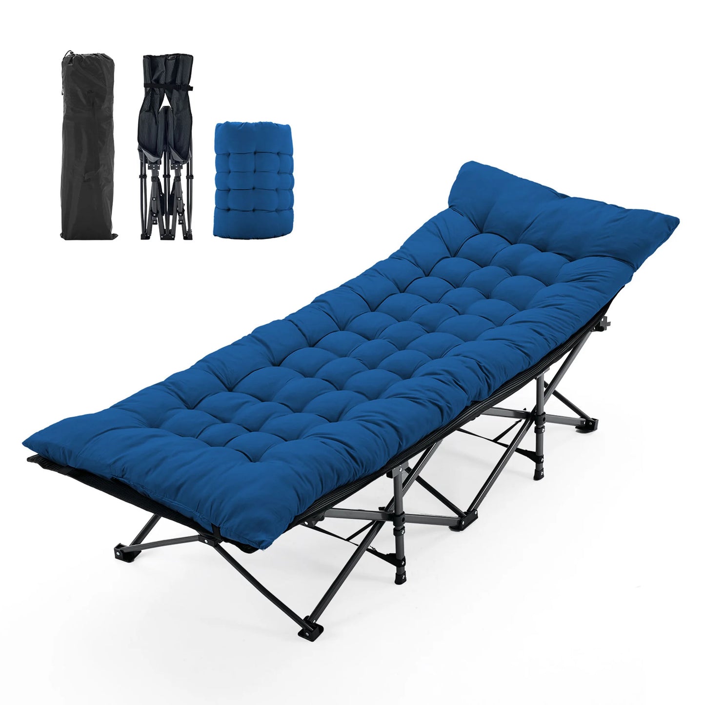 JHK Folding Camping Cot With Sturdy Carbon Steel Frame
