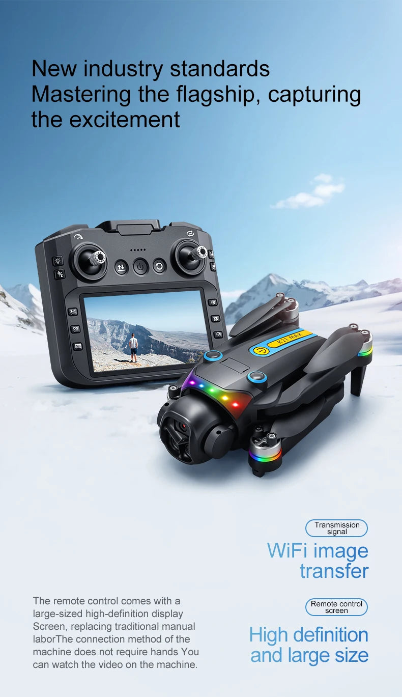ZNLYRION Brushless Motor Foldable RC Drone With Dual Camera