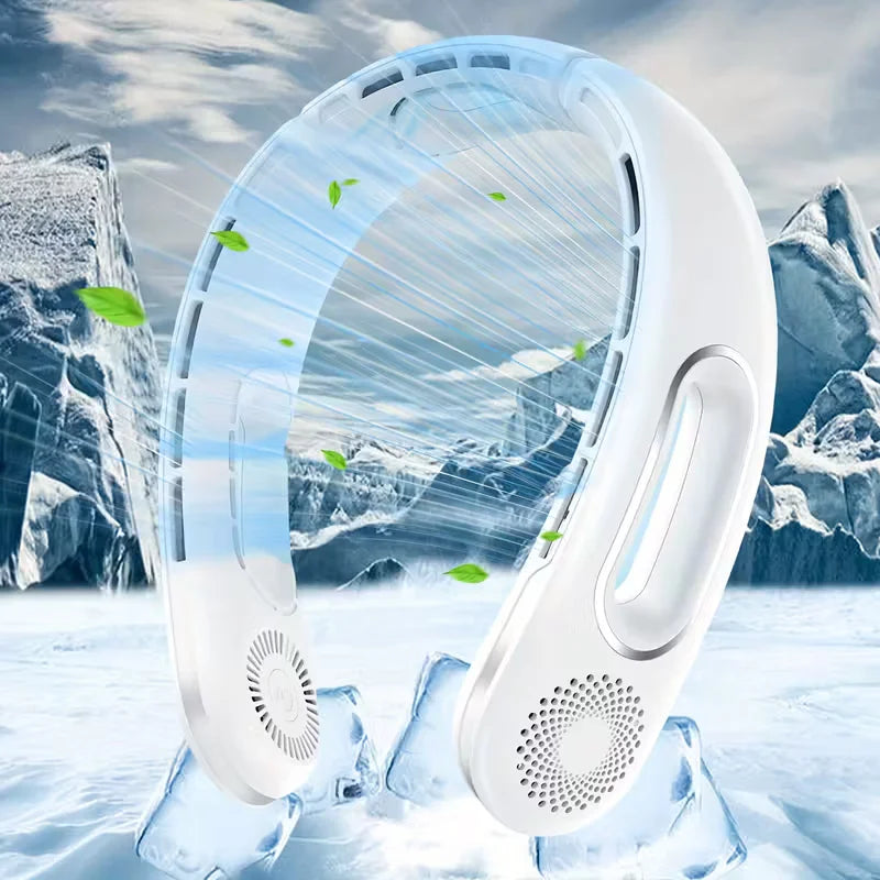 Bladeless Wearable Neck Fan With Rechargeable Battery For Travel
