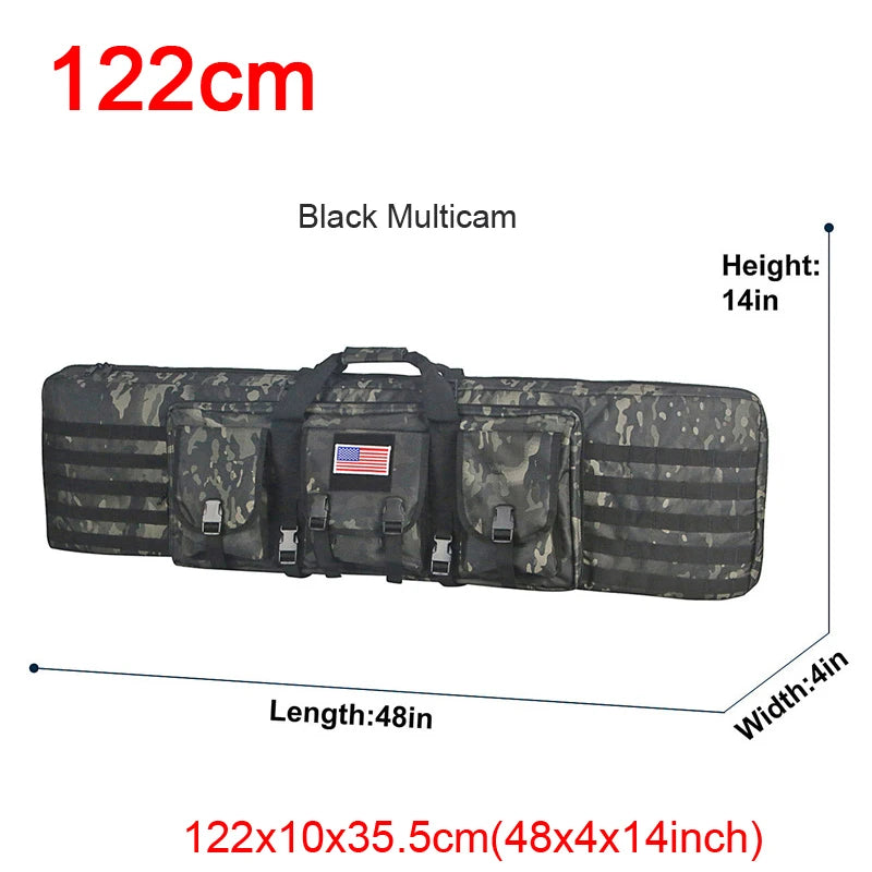 LQARMY Tactical Double Rifle Case Molle Gun Bag Airsoft