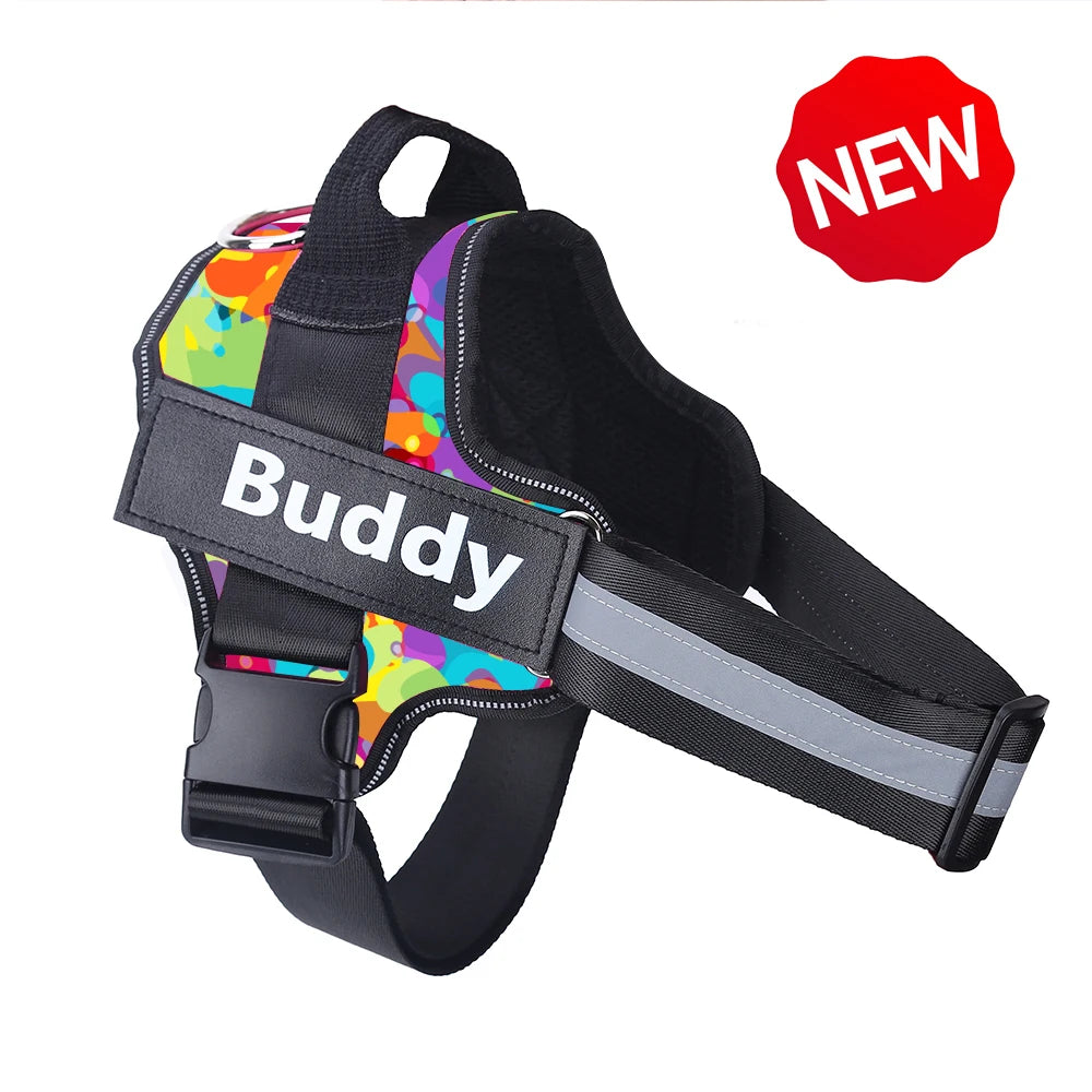 Bolux No Pull Reflective Adjustable Dog Harness Vest Nylon