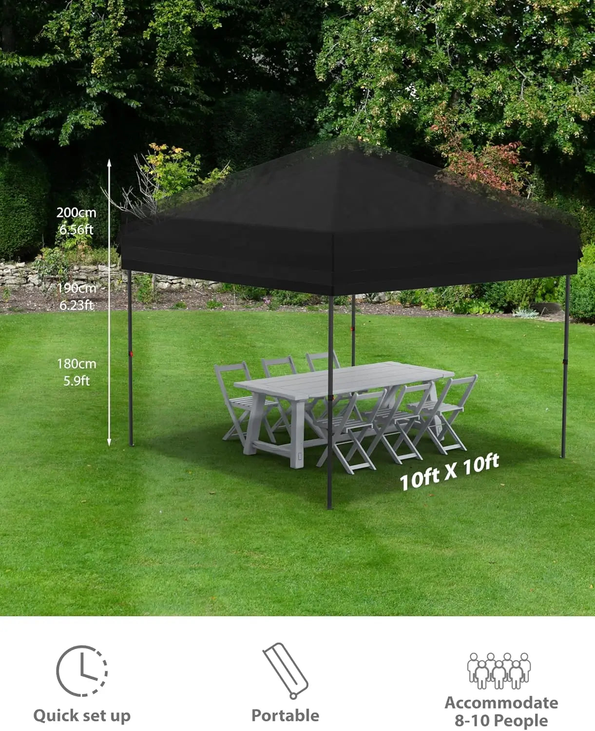 Acekool Heavy Duty Pop Up Canopy Gazebo