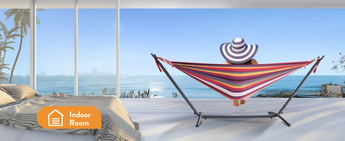 Gyroor Adjustable Hammock with Stand – 600 lb Capacity