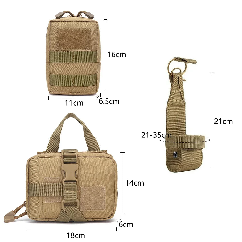 Dog Tactical Bags Set Molle Pouches Belt Attaching Harness For Training