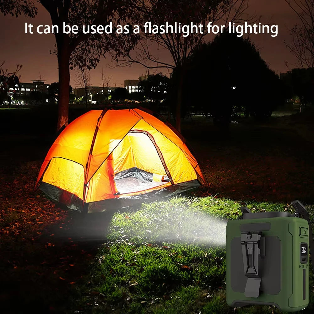 10000mAh Portable Waist Fan With 5 Speed USB Rechargeable Clip