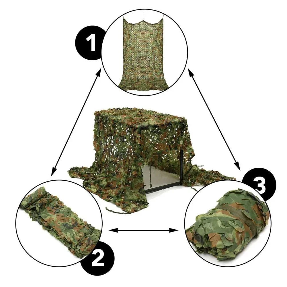 Woodland Camouflage Netting Shade Sail For Outdoor Camping And Hunting