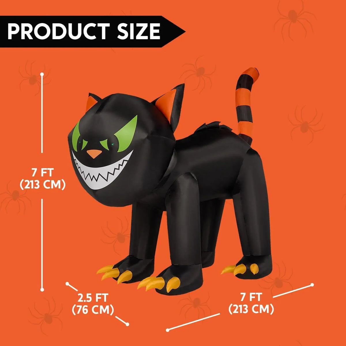 Joyfy Crawling Cat Halloween Inflatable With Moving Head
