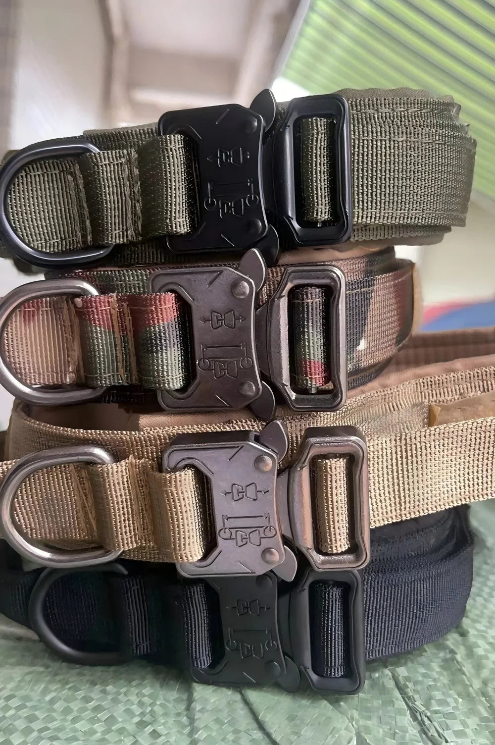 Adjustable Dog Training Collar and Leash Set Tactical