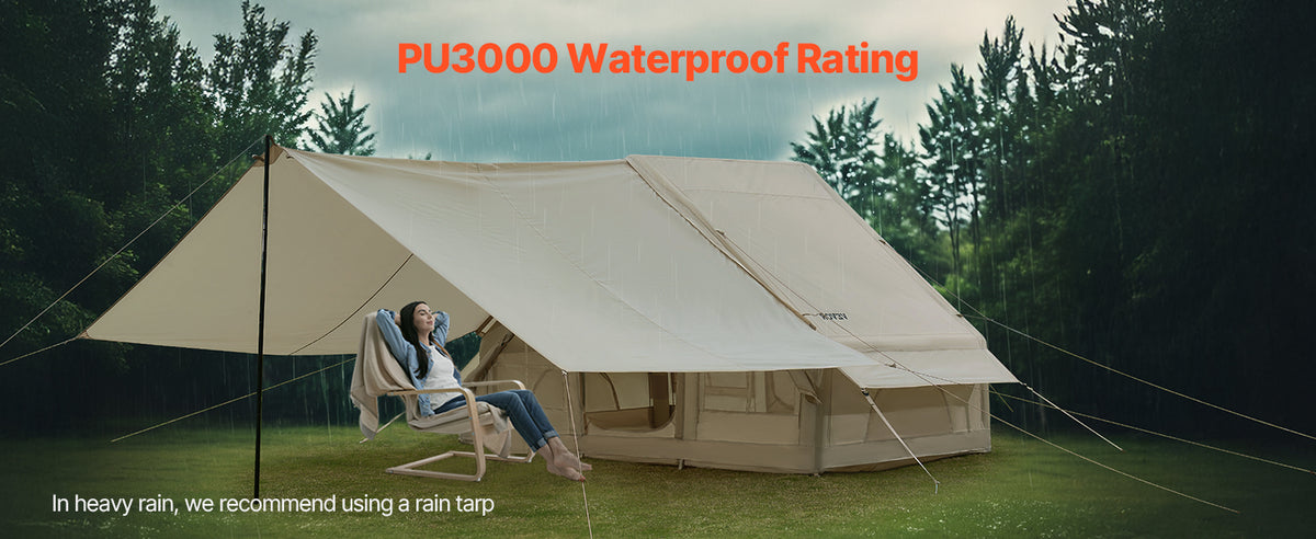 Vevor 3-5 Person Inflatable Camping Tent With Hand Pump