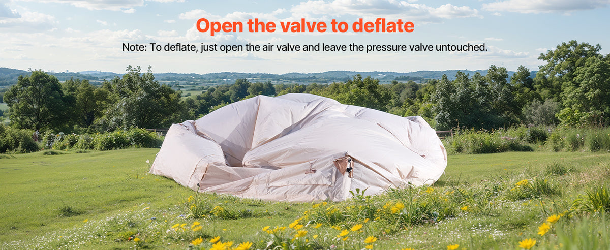 SucceBuy Inflatable Tents for Camp Easy Setup Blow up Tent with Hand Pump 300D Oxford Tent with Stove Jack Storage Bag Included