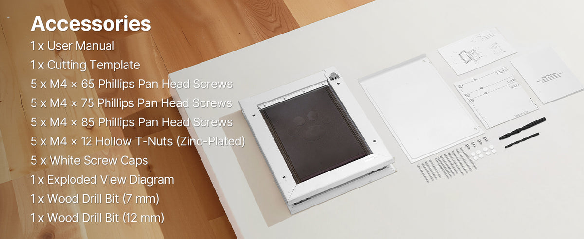 SucceBuy Pet Door 2/3 Magnetic Flaps and Metal Frame Strong Weatherproof for Interior and Exterior Easy In/Out Access for Dogs