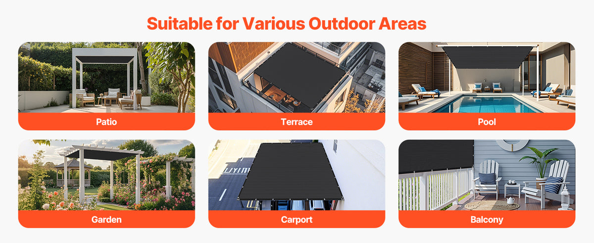 SucceBuy Hdpe Sun Shade Cloth For Outdoor Garden Cover